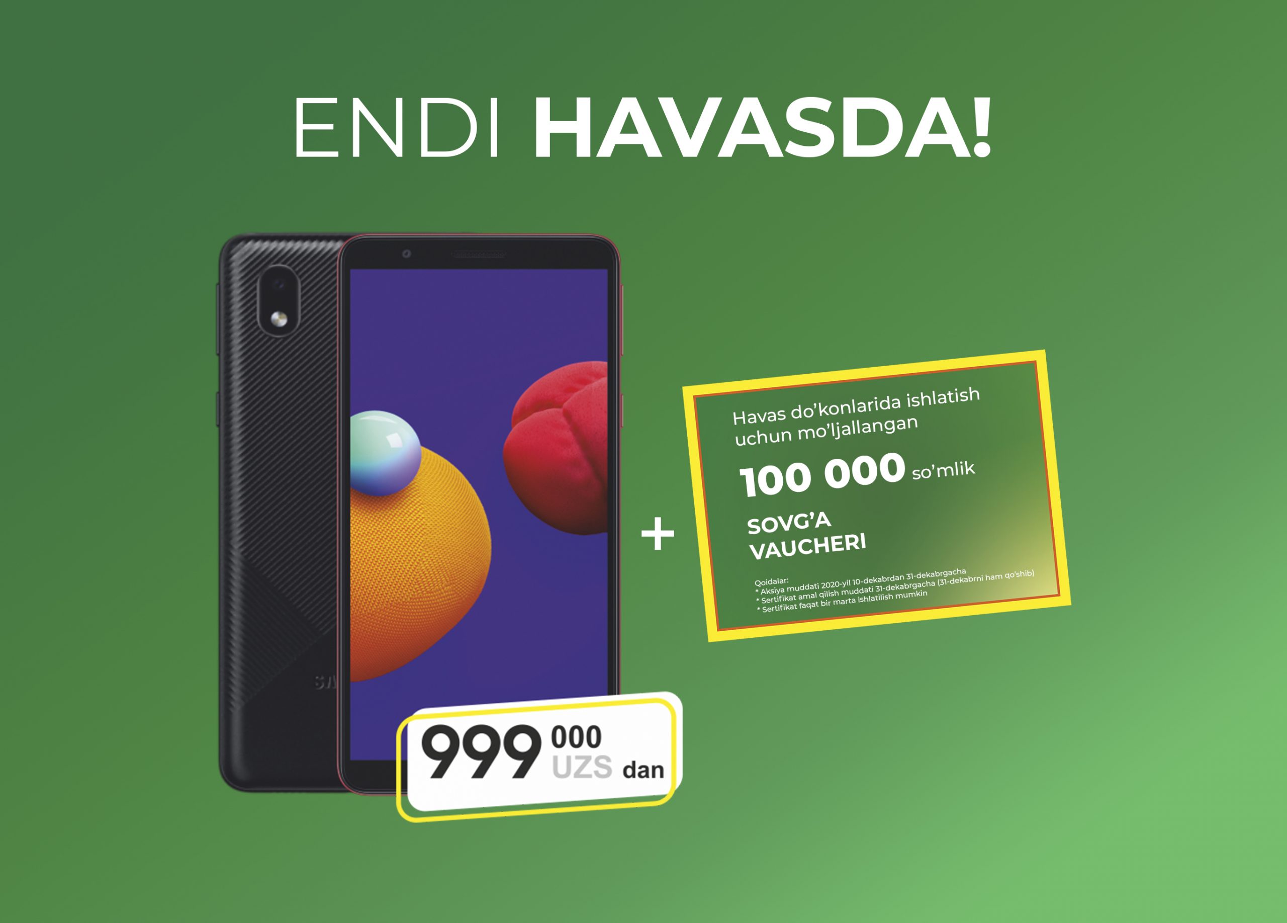 Samsung endi HAVASda sotilmoqda