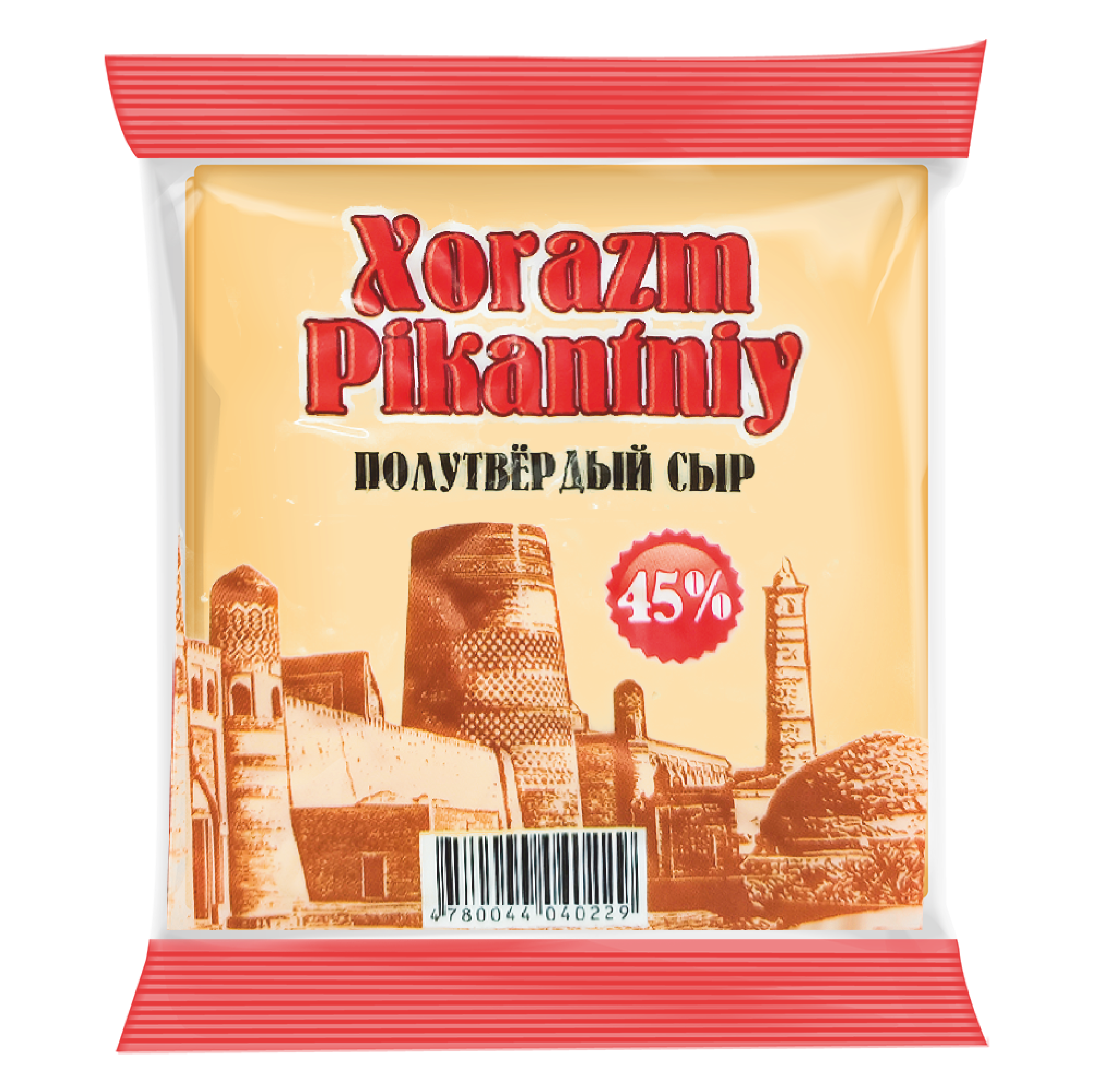 Сыр полутвёрдый Eco Milk Xorazm Pikantniy 45% 300 г