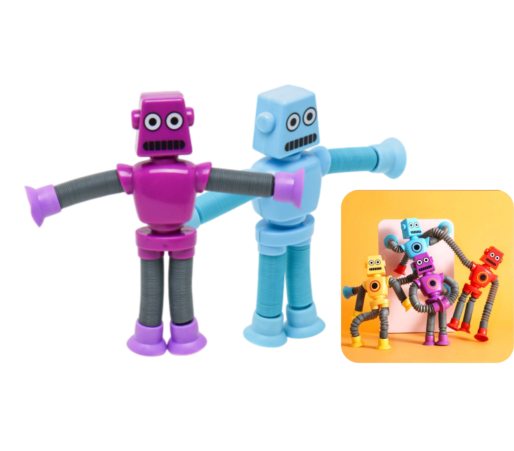 Plastik antistress o‘yinchoq, robot shaklda